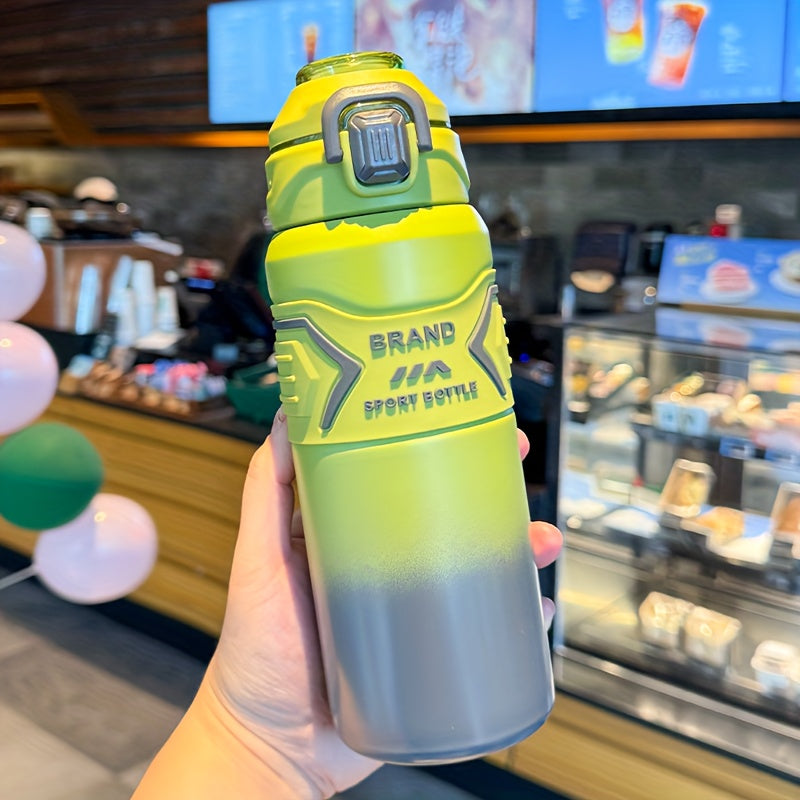 1 Large Capacity 316 Stainless Steel Insulated Sports Water Bottle, 670ml/22oz Portable Carry Handle Vacuum Insulated Bottle, Outdoor Travel Camping Hiking Gym Drinking Cup with Leakproof Anti-Slip Design and Flip Lid - Perfe