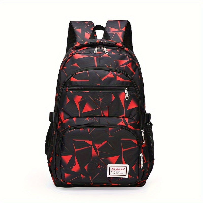 Colorblock Backpack, Casual Design Schoolbag For Travel And School Use, Large Capacity Bag