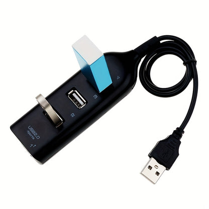 High Speed USB Hub 4 Port USB 2.0 With Cable Mini USB Splitter Hub Use Power Adapter Multiple Socket For PC Laptop Notebook