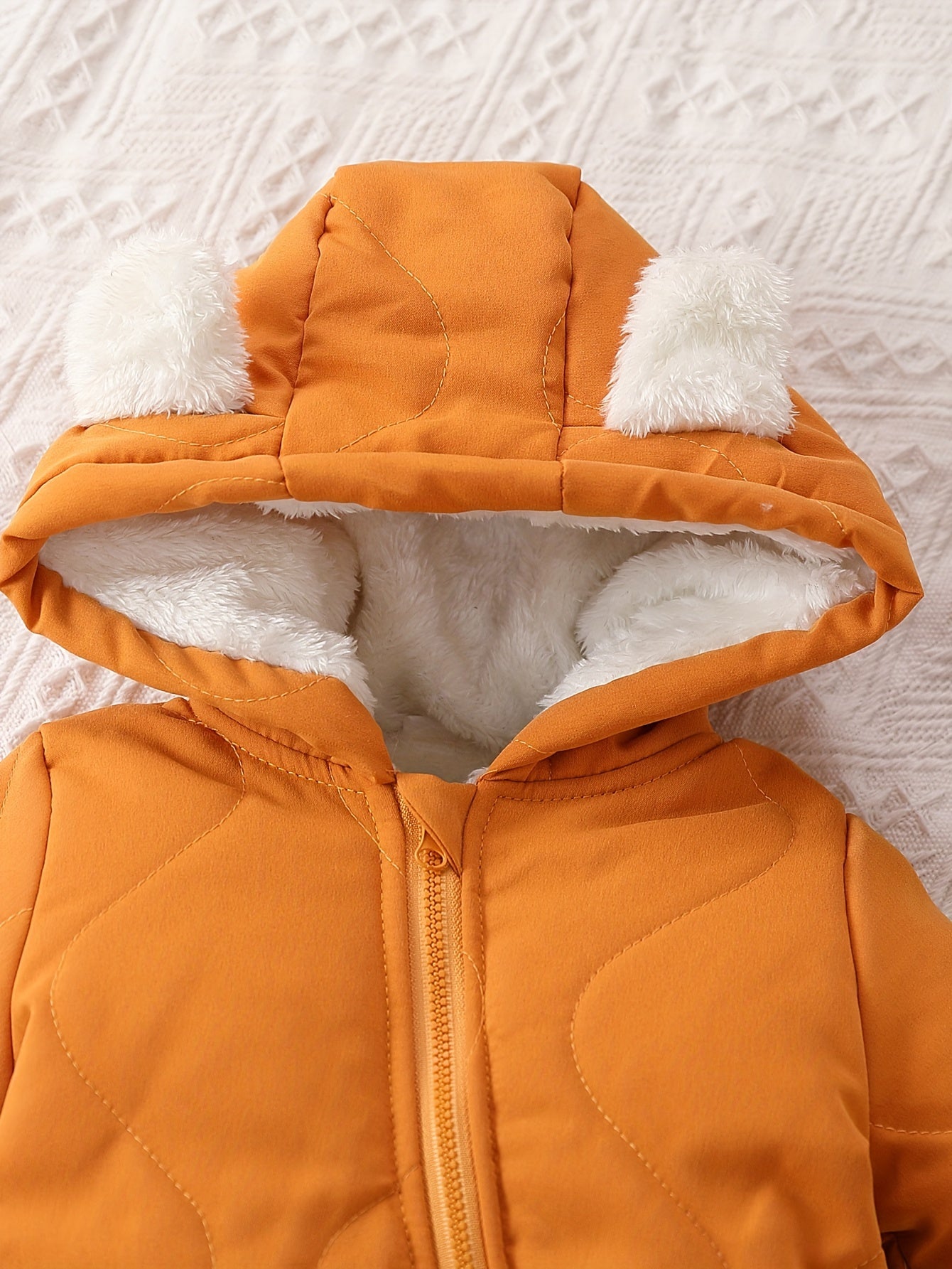 Infant Hooded Thick Romper Long Sleeve Zipper Thermal Jumpsuit, Babies & Kids Coat