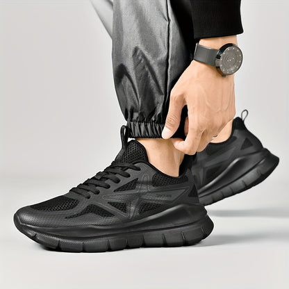 Men's Fashionable Casual All-Match Sports Shoes, Comfortable Trendy Running Sneakers with Cross Training Features, Outdoor Trail Running Shoes, Lace-Up Low-Top Design, Fabric Upper and Lining, MD Sole