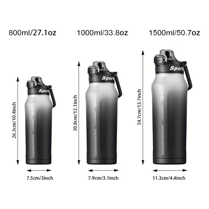 Garrafa de água desportiva NRMEi com palhinha, tampa flip-top e pega portátil - Design durável, resistente a impactos e antiderrapante para ginásio, atividades ao ar livre e hidratação. Acabamento brilhante e elegante. Material livre de BPA.