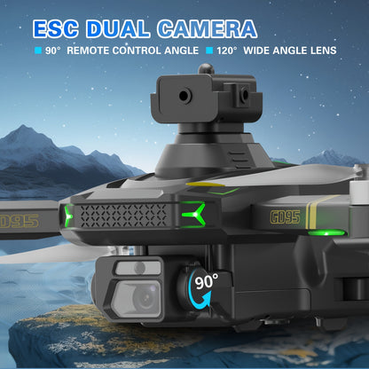 GD95 Quadcopter Drone, Foldable Drone, Drone with 480P Camera, with Gesture Selfie/altitude Hold/one-button Start/with Optical Flow Hovering Function, A Gift for Lovers/family/friends