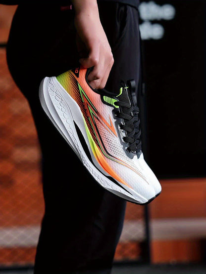 Unisex Classic Low-Top Sneakers - Breathable Fabric & EVA Cushioned Sole, Geometric Letter Print Design for Hiking, Running, Casual Streetwear - All-Season Comfort, Hiking Shoes, Outdoor Sports Footwear, Modern Sneakers, Dura