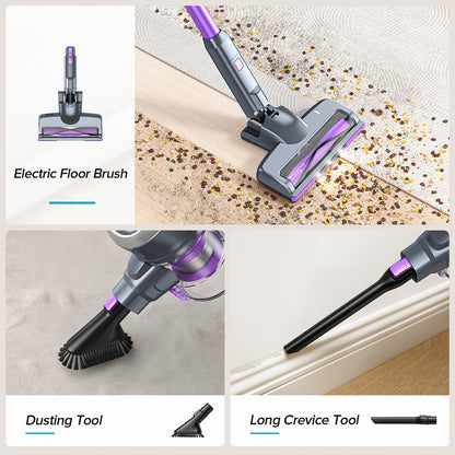 Lubluelu Free-Standing Vacuum Cleaner 26KPa, Powerful Lightweight Cordless 6in 1 Stick Vacuum Cleaner, for Carpet Floor Pet Hair, Vacuum Cleaner for Home, Cordless Vacuum Cleaner High Suction, Vacuum Cleaner Cordless, Vacuum