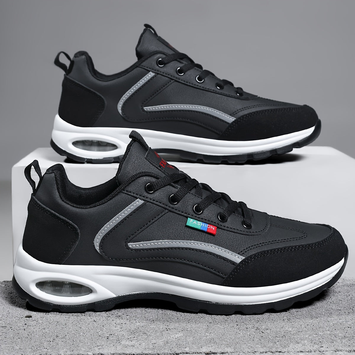 Calçado desportivo casual para homem com amortecimento de ar, confortável e leve para conduzir, lazer, treino e caminhadas ao ar livre.