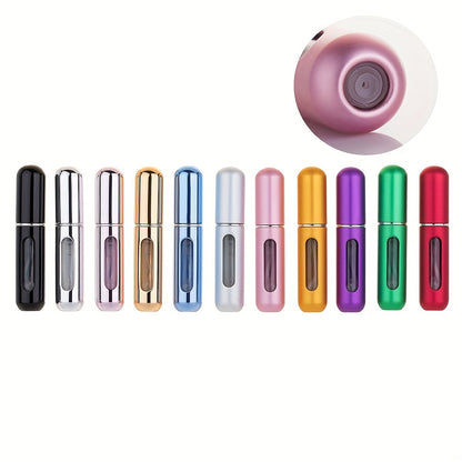 For Mini Portable Refillable Perfume Atomizer - Aluminum Mist Spray Bottle for Travel, Multi-Color Options, Fragrance-Free (Bubble-Free), Refillable Perfume Bottle|Compact Design|Aluminum Atomizer, Perfume Bottl
