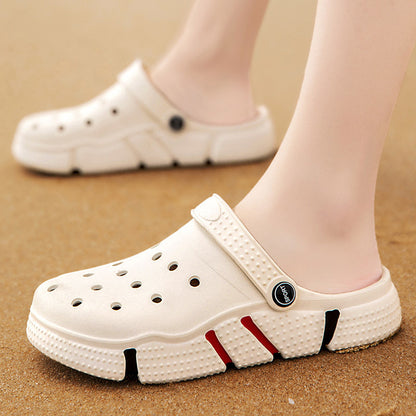 Tamancos unissexo, sapatos para jardim, chinelos leves antiderrapantes, sandálias casuais vazadas para praia, calçado adulto