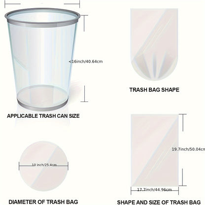 5 rolls100pcs Trash Bags, 9.99L Capacity (45.01x50.01 cm) - High-Quality, Leak-Proof, Multi-Purpose for Home, Kitchen, Office, School, Outdoor & Bathroom Use - Green Plastic Disposable Waste Bags