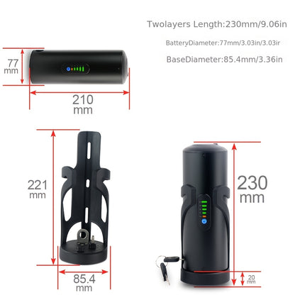 36V 10.5Ah High-Capacity E-Battery with door and lock - Compatible with 250W/350W/500W motors, Bafang BBS01 system, 800 cycle life, 5 years, lightweight and durable aluminum construction, 20A fast charging, compatible with front/rear wheel motors.