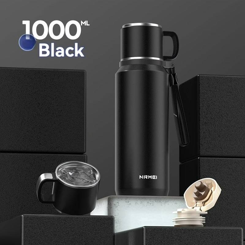 Explore The Insulated Cup, NMREI Stainless Steel Insulated Cup with Lid And Handle, One-Click Opening, Suitable for Outdoor, Camping, Car