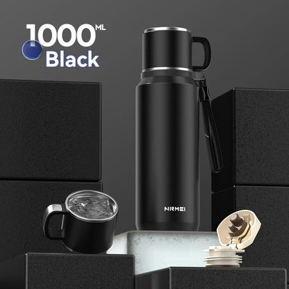 Explore The Insulated Cup, NMREI Stainless Steel Insulated Cup with Lid And Handle, One-Click Opening, Suitable for Outdoor, Camping, Car