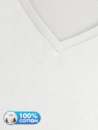 3pcs Women'S 100% V-Neck Long Sleeve T-Shirts - Soft, Durable, and Comfortable Casual Wear for All Seasons, Perfect for Holidays, Graduations, and Everyday Style, Everyday Comfort Wear | Minimalist Style | Soft Fabric Tee