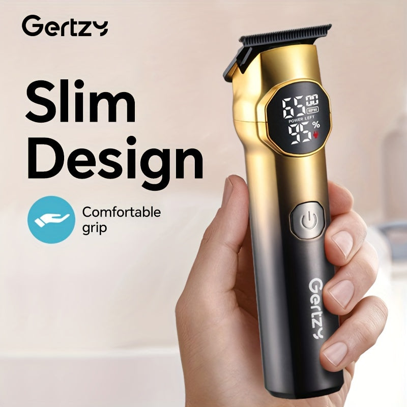 GERTZY Professional Electric Hair Clipper - Durable Powder Metallurgy Blade, Rechargeable Battery, USB Charging, 3 Speeds, 3.5mm Thin, Ideal for Men'S Salon-Quality Haircut, Perfect Father'S Day Gift, Hair Cutting Tool | Slee
