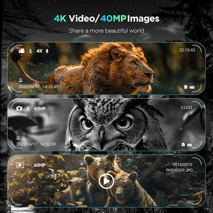 8x 4K Ultra HD Digital Night Vision Binoculars - 5000mAh long-lasting Li-ion battery, 3-inch high-resolution display, 600m long range detection - ideal for wildlife observation, valentine's day, gift for your love