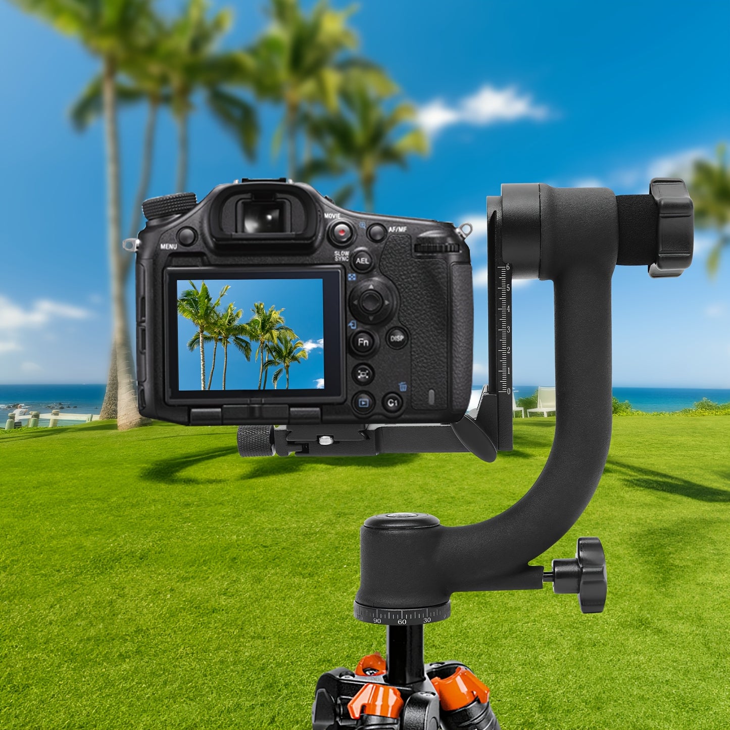 360 Degree Panoramic Gimbal Tripod Head, Panoramic Boom Cradle Head, Panoramic Gimbal Tripod Head, Wideangle Shooting, Panoramic Photography, Smooth Rotation, Adjustable Head, Precision Engineering, Lightweight Material, Vide