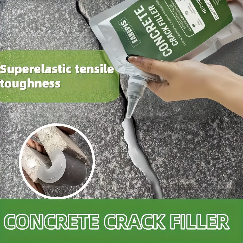 1000ml Quick-Dry Durable Grout Kit, Leak-Proof & Wear-Resistant Formula for Concrete Cracks – Ideal for Floors, Walls, Roofs, and Pipes – Indoor/Outdoor Use with Nozzle Design, Wall Sealing, Concrete Crack Filler, Precisi