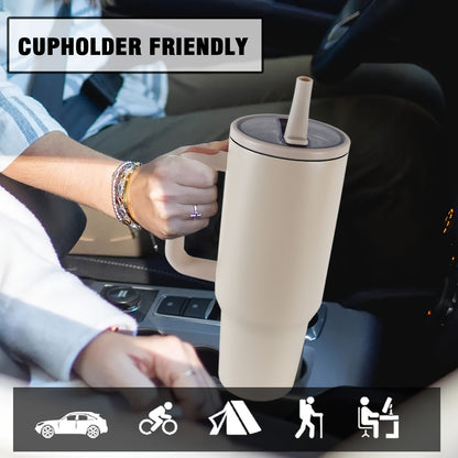 40oz Stainless Steel Insulated Tumbler with Straw Lid - Leak-Proof, Wide Mouth, Portable for Camping & Hiking - Ideal for Mother'S Day, Christmas, Halloween, Thanksgiving Gifts, Insulated Water Bottl