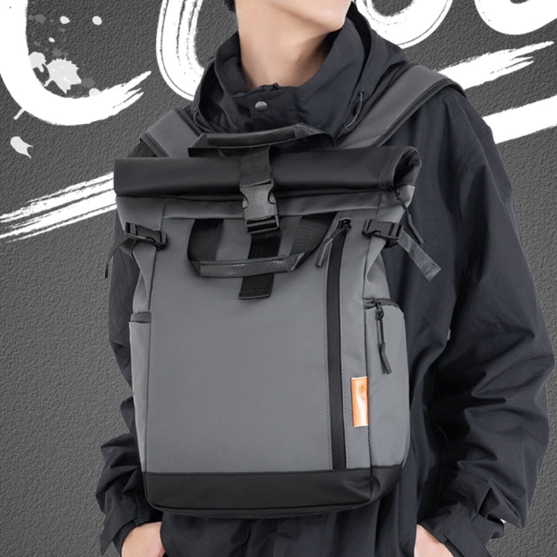 Large Capacity Oxford Commuter Backpack with Adjustable Straps, Casual Business Travel Computer Bag for College Students, Black, Travel Backpack | Modern Backpack | Polyester Lined, Backpack for School