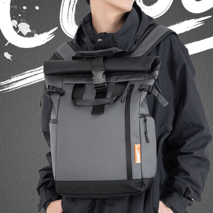 Large Capacity Oxford Commuter Backpack with Adjustable Straps, Casual Business Travel Computer Bag for College Students, Black, Travel Backpack | Modern Backpack | Polyester Lined, Backpack for School