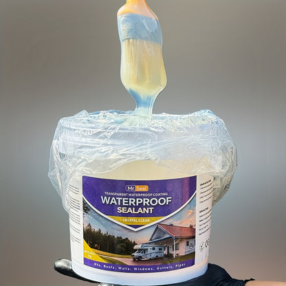 2kg RV Transparent Waterproof Sealant - Covers Up to 160 SqFt @ 1/12" Tickness, Ideal for RV Roof, Windows, Gutters &amp; More, Durable &amp; Flexible Sealant for Home Improvement, Roof Sealant, Versatile Sealant, High Quality Sealan