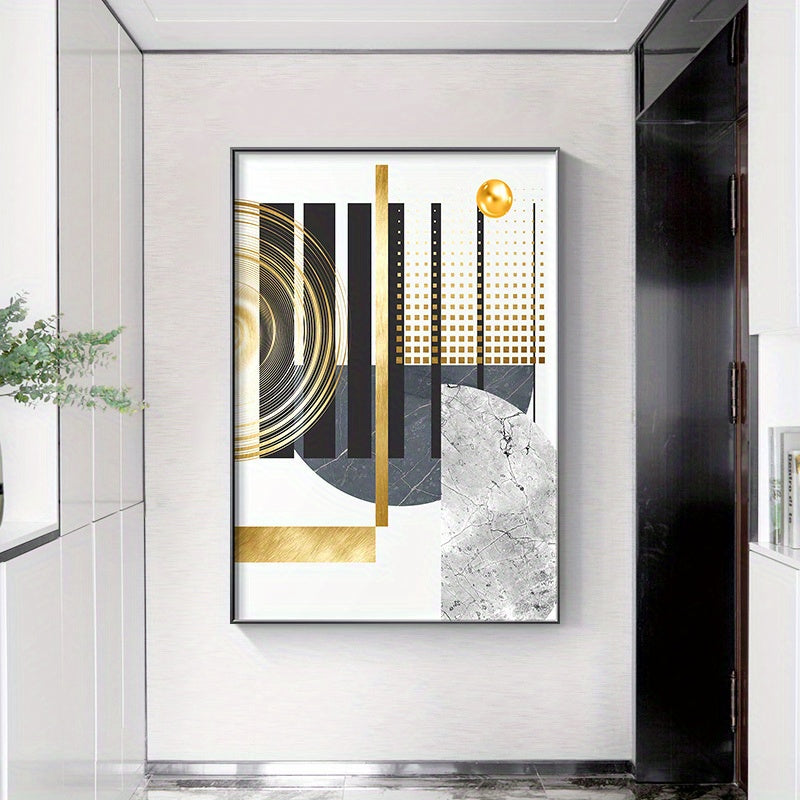 3pcs, Modern Golden Abstract Geometric Wall Poster, Animal Home Decor, Canvas Painting, For Living Room Porch Home Decoration 15.7*23.6in/40cm*60cm Frameless