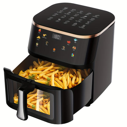 Air Fryer 6.5L 9L 10.5L Oilless 1800W Large Capacity Oven Air Fryers Healthy Cooker With 10 Preset, Visual Cooking Window, Non-Stick Basket, Dishwasher Safe