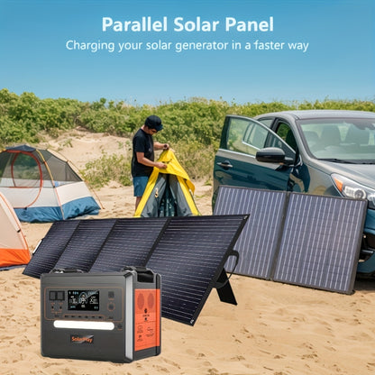 SolarPlay Portable Power Station 2500W (peak 4800W), 2304Wh Solar Generator, Equipped with 400W Solar Panels for 1.5-hour Fast Charging, BMS Emergency Power Supply, Used for Home Backup, Camping, Outdoor Battery Backup, Power