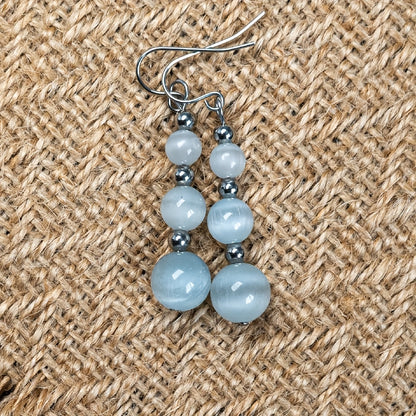 1Pair Handmade Natural Stone Earrings,Tiger Eye Bead Earrings,Aventurine Earrings,Carnelian Earrings for Women in Bohemian Style, Valentine's Day Gift