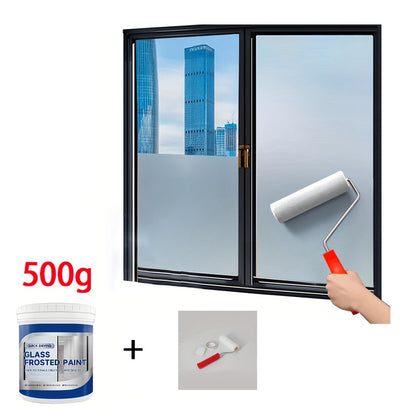 300/500g Matte Frosted Glass Paint - Waterproof, Privacy-Proof, Quick-Drying, Easy to Apply. Suitable for Bathroom and Window Glass, This Special Frosted Film Protects Privacy with a Blurred Effect, Water-Resistant Coating, B