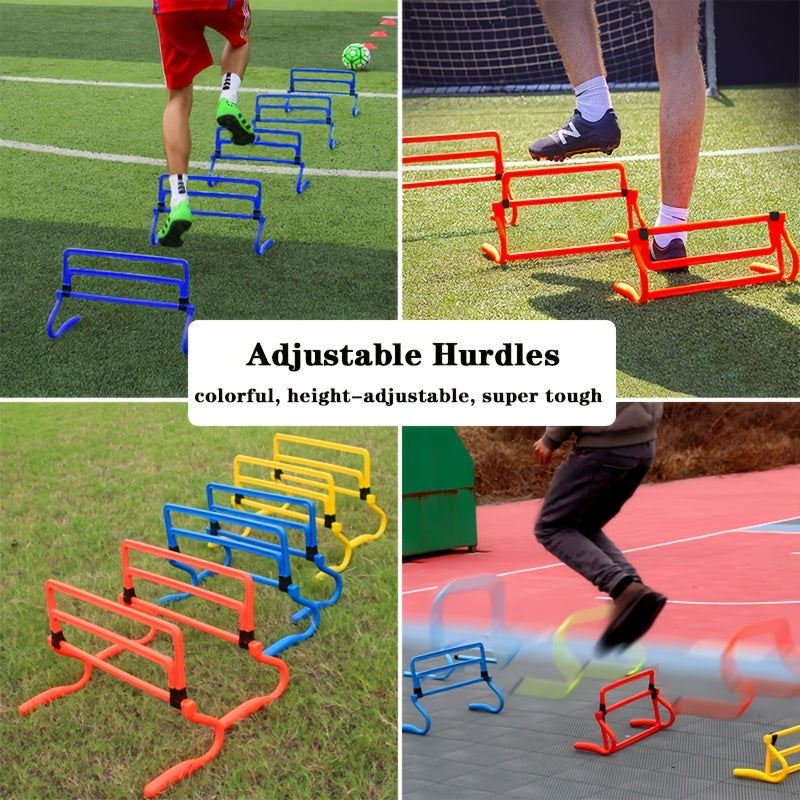 A Set Of Football Training with Agility Ladder, Cones, Adjustable Hurdles, Resistance Parachute, Bands & Large Bag. Perfect for Football, Basketball, Tennis, Baseball, Rugby & More. Ideal Gift for Speed, Agility & Strength Tr