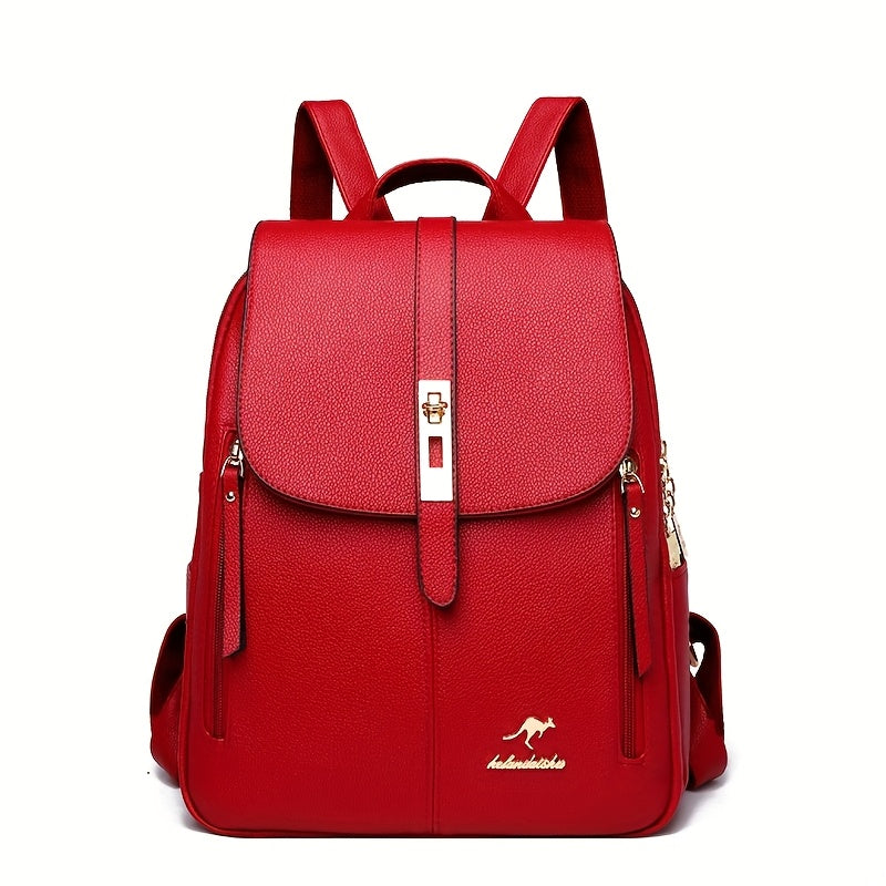 Logo Randomly Distributed New Style Versatile Women's Casual Large Capacity Simple Travel Short Distance Business Backpack Multifunctional Daily Commuting Shoulder Bag