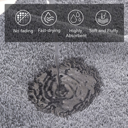 DIJOA 6-Pack Pure Cotton Towel Set, Face Wash Towels Hand Towels Bathroom Towels Lightweight Quick-Dry 40cm X 80cm 400GSM, Holiday Gift Sports Outdoor Beauty Towels Japanese Korean European Style