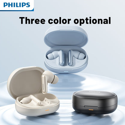 2025 for Philips Wireless Noise Canceling Headphones with 400mAh Battery, Double-Click Left Ear to Switch Mode, Lightweight &amp; Portable, USB-C Charging, Condenser Microphone, Semi-Open Back Design, Ideal Gift for Gamers &amp; Mus