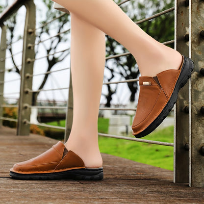 Tamancos e mules de verão para homem, com bico fechado, respiráveis, fáceis de calçar, com sola de borracha, ideais para praia, jardim e atividades ao ar livre.