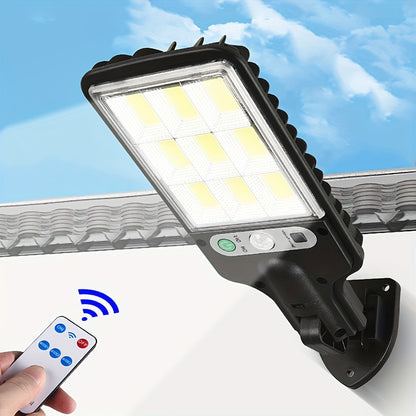 1pc 2200W Outdoor Solar Street Light Human Body Induction Garden Light with Remote Control LED Wall Light Waterproof Garden Light
