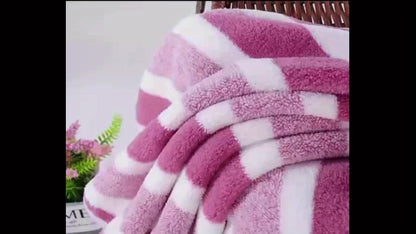 8pcs Set of Lint-Free, Super Absorbent And Super Soft Five-Star Hotel Standard Two-Color Striped Bath Towel Set, Including 2 Large Bath Towels, 2 Large Face Towels And 4 Hand Towels - Quick Drying | with Hanging Loop | Light