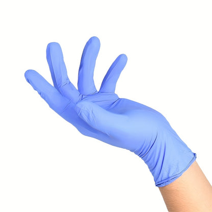 100pcs Purple-Blue Disposable Nitrile Gloves - Durable, Waterproof, Ideal for Home Cleaning, Pet Bathing, Hair Dyeing, Manicure - Essential Household Cleaning Supplies, Pet Care Essentials|Disposable Gloves|Durable Gloves