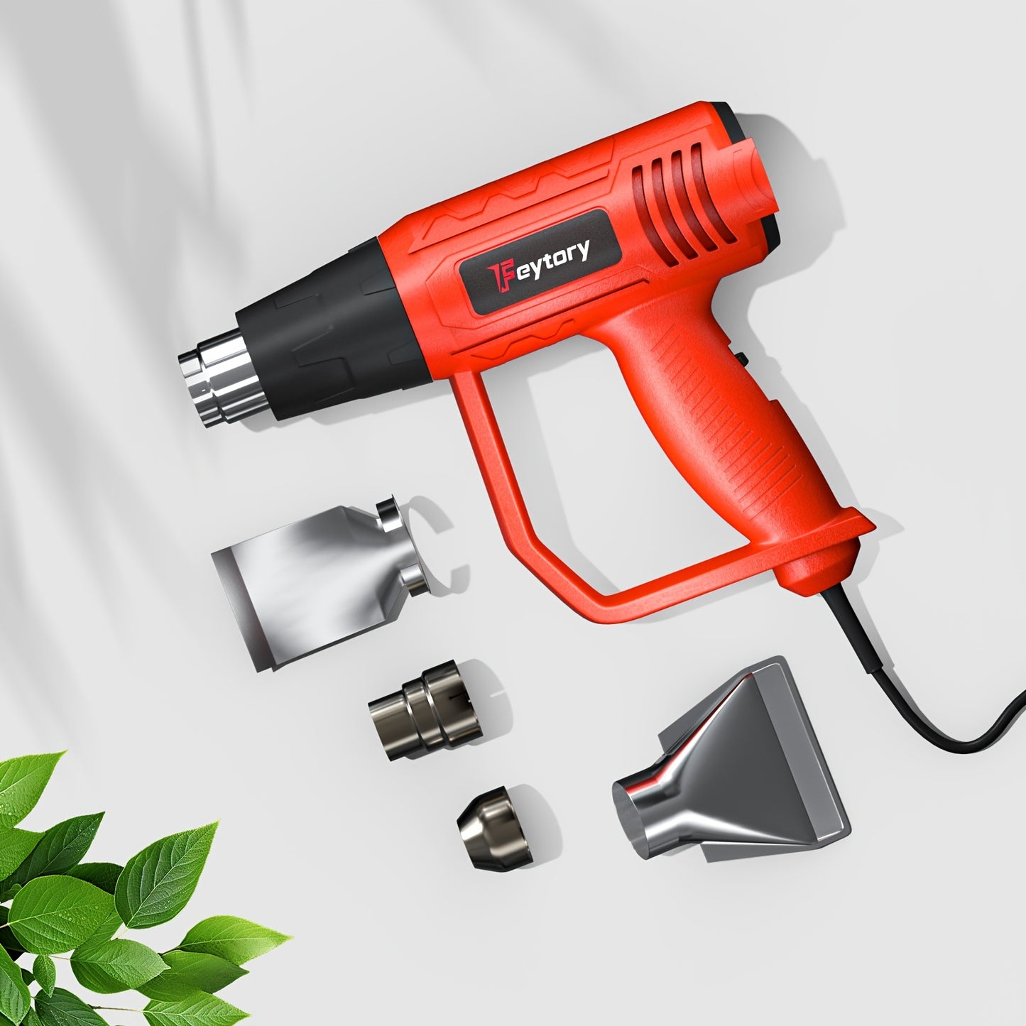 Heat Gun 2000W, Professional Electric Hot Air Gun Dual Temperature Settings 60C-600C and Overload Protection with 4 Nozzles, for Shrinking PVC, Crafts, Paint Stripping, Car Film, Embossing