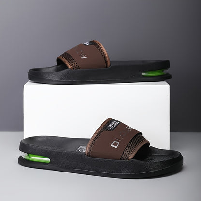 Men'S Casual Slip-On Sandals with "2W" Embroidery - Non-Slip, EVA Material, Black and Brown, Comfortable for Indoor and Outdoor Use, Casual Footwear | Stylish Sandals | EVA Sandals