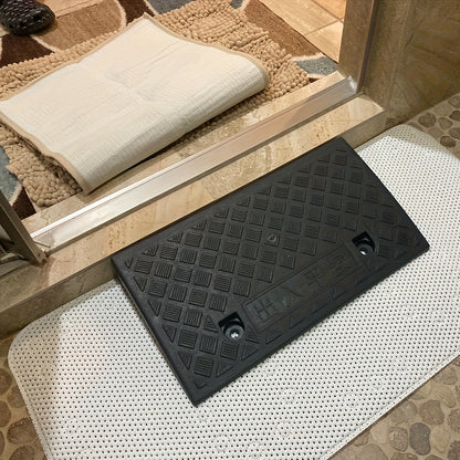 2pcs Heavy-Duty Portable Ramps with Non-Slip Surface - 5cm Height, Durable Plastic Construction for Cars, Motorcycles, Wheelchairs, and Pets - Easy to Use for Loading and Unloading, Accessibility Ramp for Outdoor Use, Car Ramp