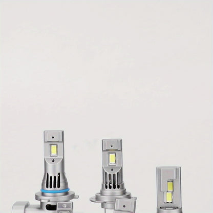 2pcs H7 H11 H1 9005/HB3 9006/HB4 H4 LED Car Headlight, High Low Beam Bulbs 200W/Pair 35000LM/Pair Cold-White 6500K, Decoding Error Free Plug-N-Play Aluminum Body Made,  Error Free Installation, Modern Headlights, Heatresistan