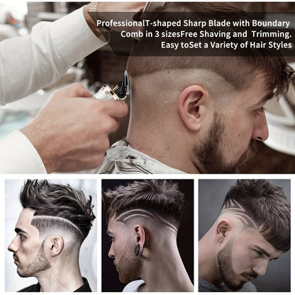 T9 Electric Hair Clipper Hair Cutting Machine Professional Men's Electric Shaver USB Rechargeable Barber Trimmer For Men Holiday Gift