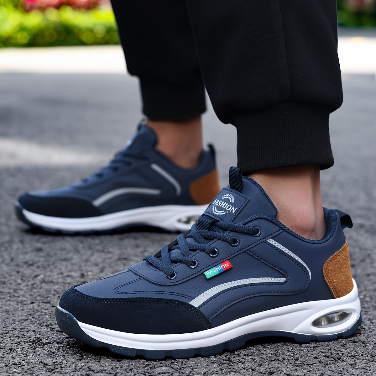 Calçado desportivo casual para homem com amortecimento de ar, confortável e leve para conduzir, lazer, treino e caminhadas ao ar livre.