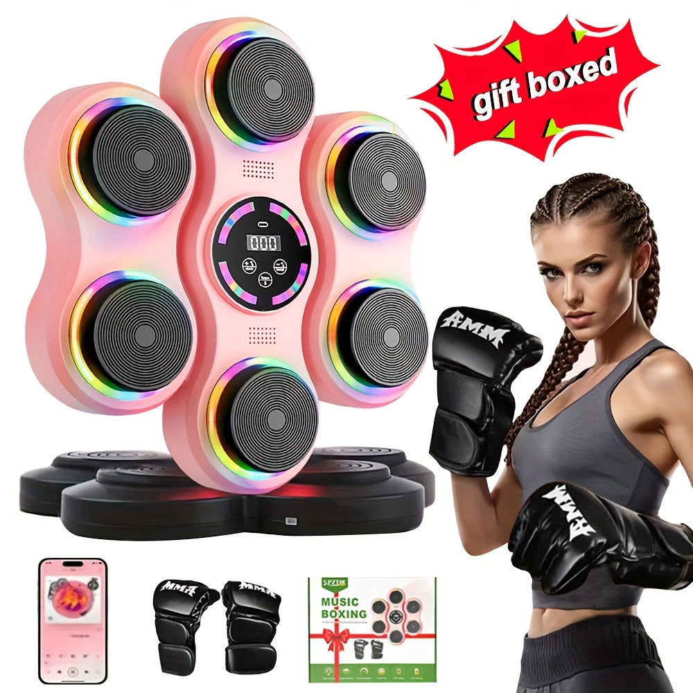 Best Gifts -Music Boxing Machine -9 Speed Modes Musical Music Boxing Machine with Music Boxes with Boxing Glove LED Light Electronic Boxing Machine with 9 Speed Modes And Counting Mode, Birthday Gifts, Boxing Bag, Boxing Punc