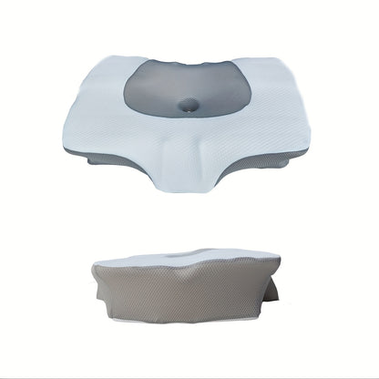 Double-Sided Anti-Snoring Pillow, Memory Foam Cushion with Two Height Options for Perfect Neck and Head Support – Breathable Cooling Sleep Aid, Stylish Soft Pad. Ideal Christmas Gift or Valentine's Day Holiday Present