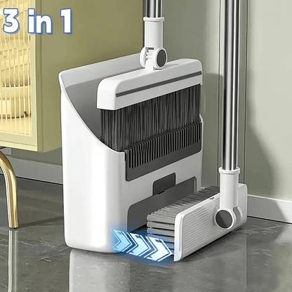 3-in-1 Home Cleaning Kit: Soft Bristle Broom, Dustpan &amp; Brush Combo - Non-Stick Hair, Ideal for Home, Office, School, Dorm - Perfect Christmas Gift, Cleaning Brush