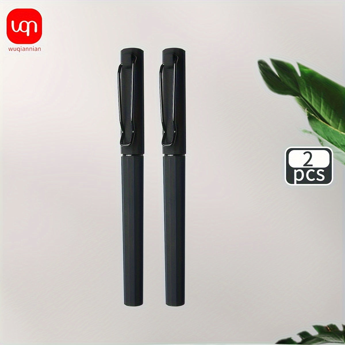 2/5pcs innovative black neutral pen with 0.7mm tip elastic clip design for smooth writing, good feel, clear handwriting, note-taking pen for daily use, everyday tasks, and drawing. Back to season