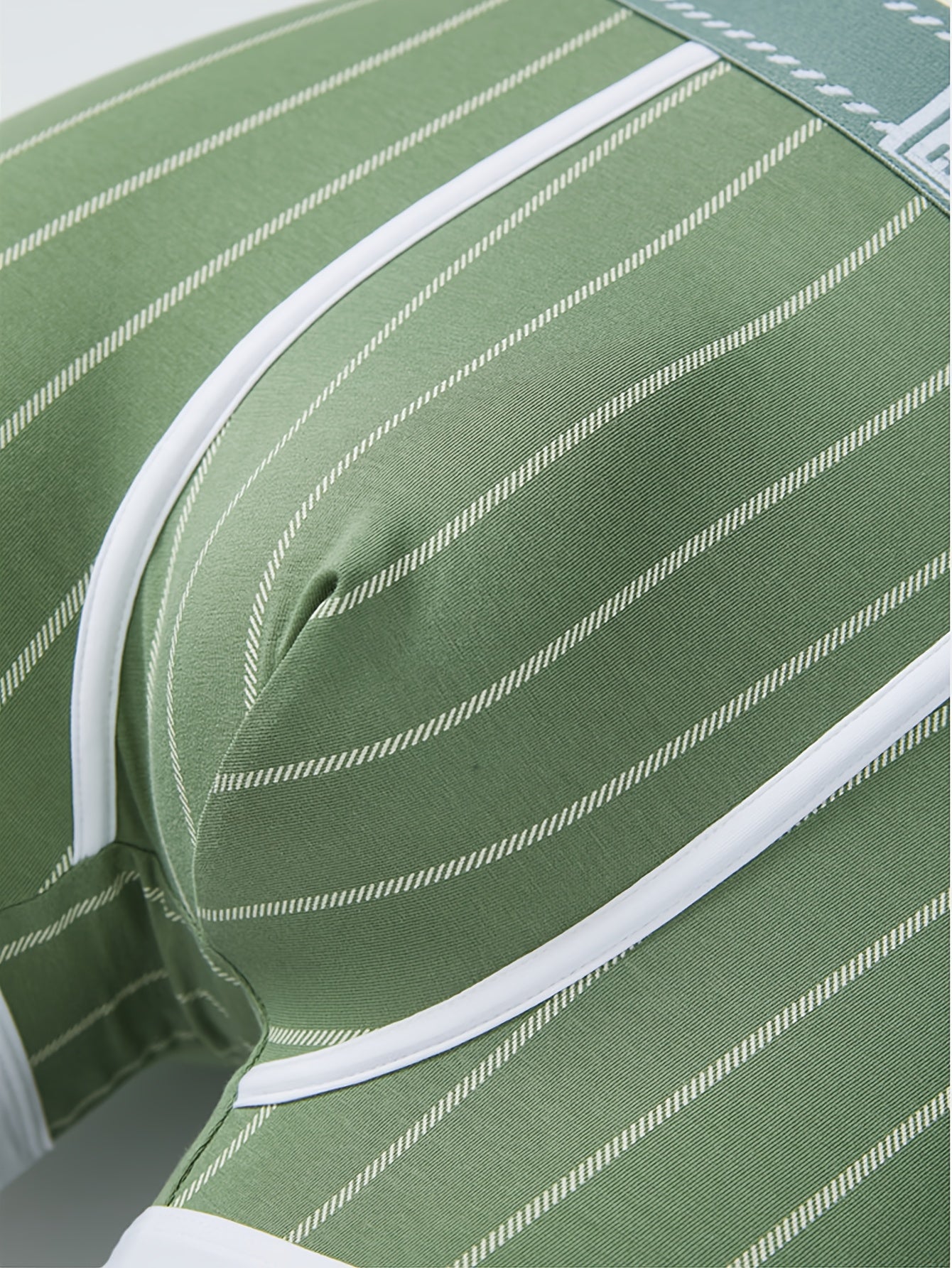 3pcs Men'S Boxer Briefs - Soft, Breathable, Stretchy Striped Boxer Shorts in Black, White, and Green - Comfortable Casual Underwear for Teens and Adults, Comfortable Underwear | Trendy Boxer Briefs | Medium Elasticity