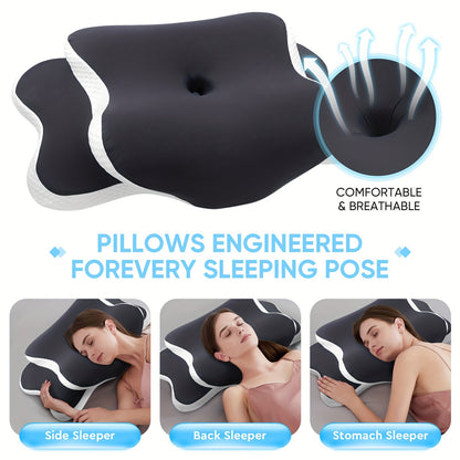 Ergonomic Memory Foam Neck Pillow for Comfortable Sleep And Neck Support.